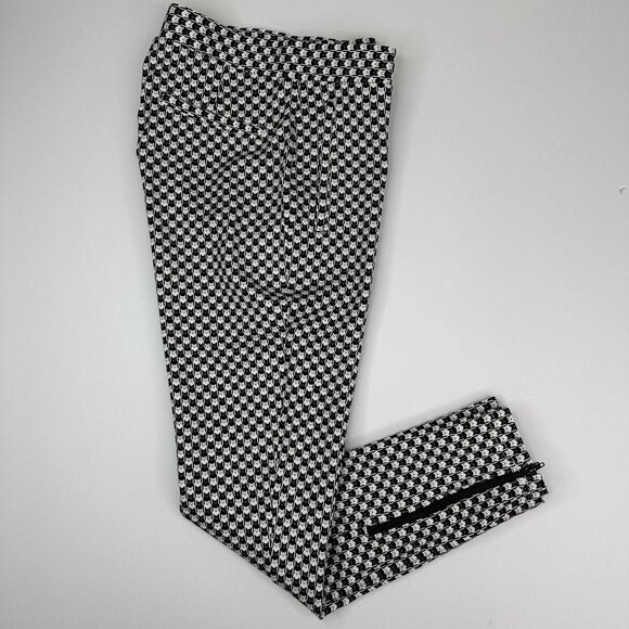Betabrand Women NWT White Catstooth Skinny-Leg Pencil Dress Yoga Pant XS Petite - Picture 2 of 15